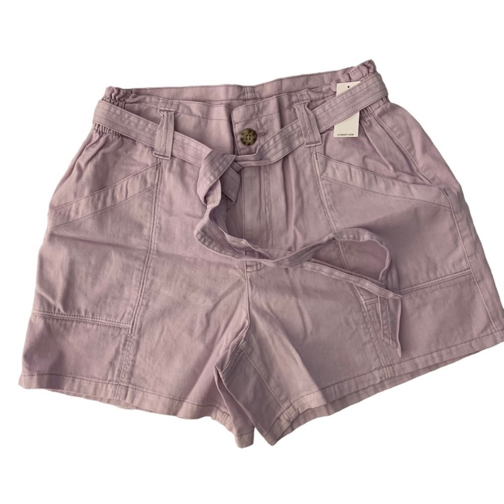NWT Old Navy Women’s High-Rise Tie-Waist Twill Shorts
